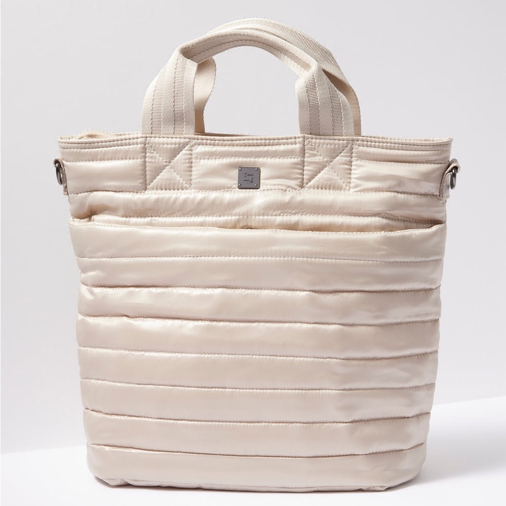 THINK ROYLN Cream Quilted Tote